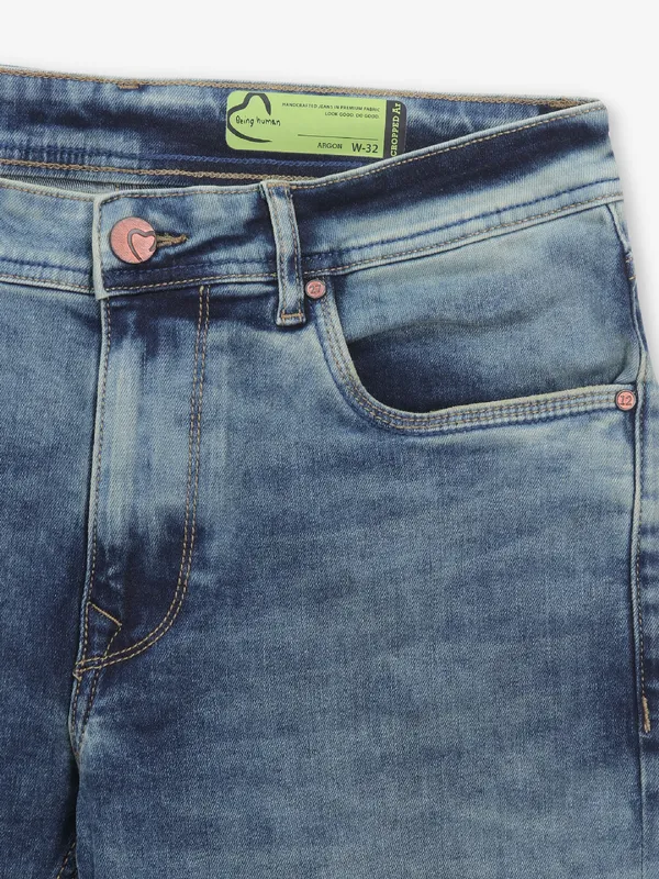 BEING HUMAN light blue ripped jeans