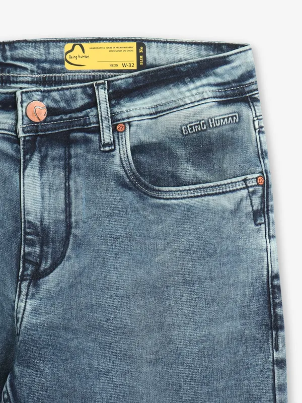 BEING HUMAN light blue washed jeans
