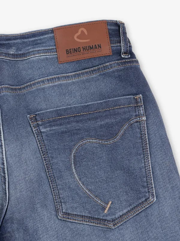 BEING HUMAN light blue washed jeans for men