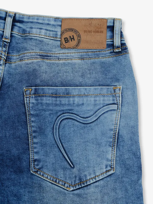 Being Human light blue washed skinny fit jeans