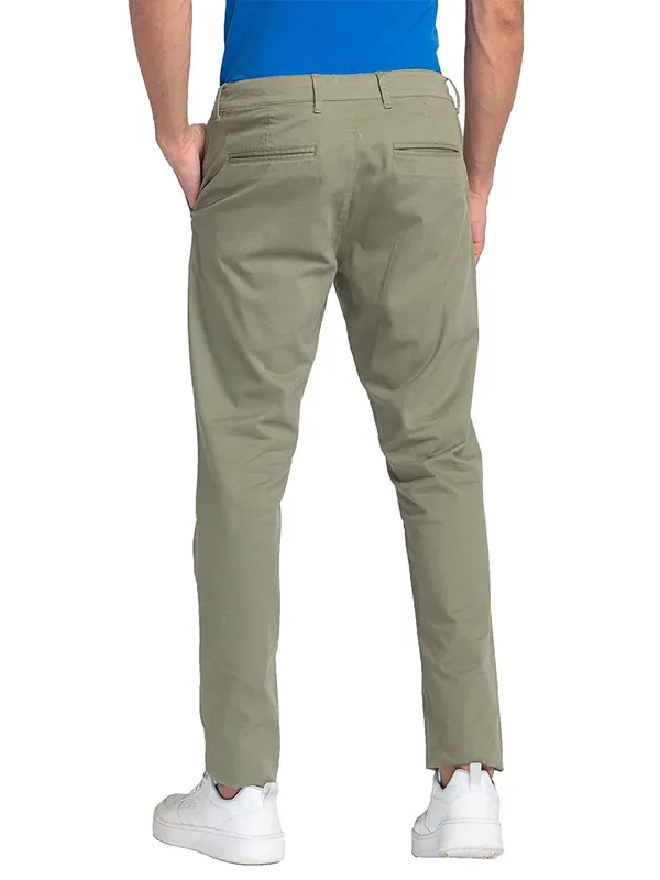 Being Human light green solid cotton trouser