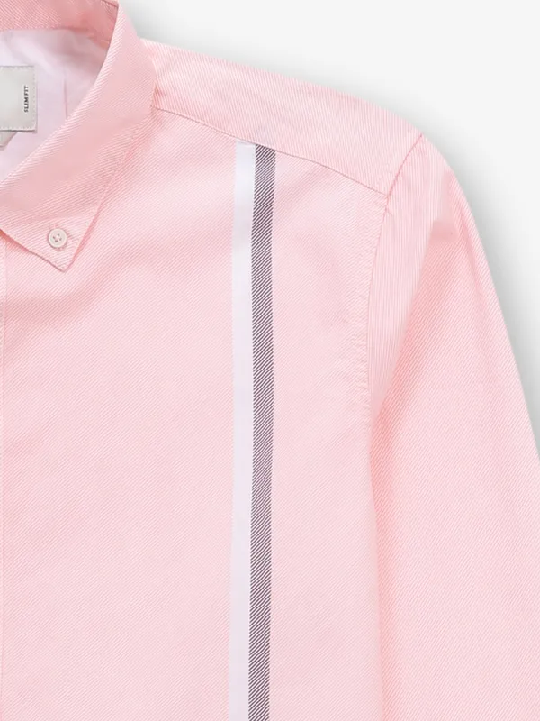 BEING HUMAN light pink cotton shirt for men