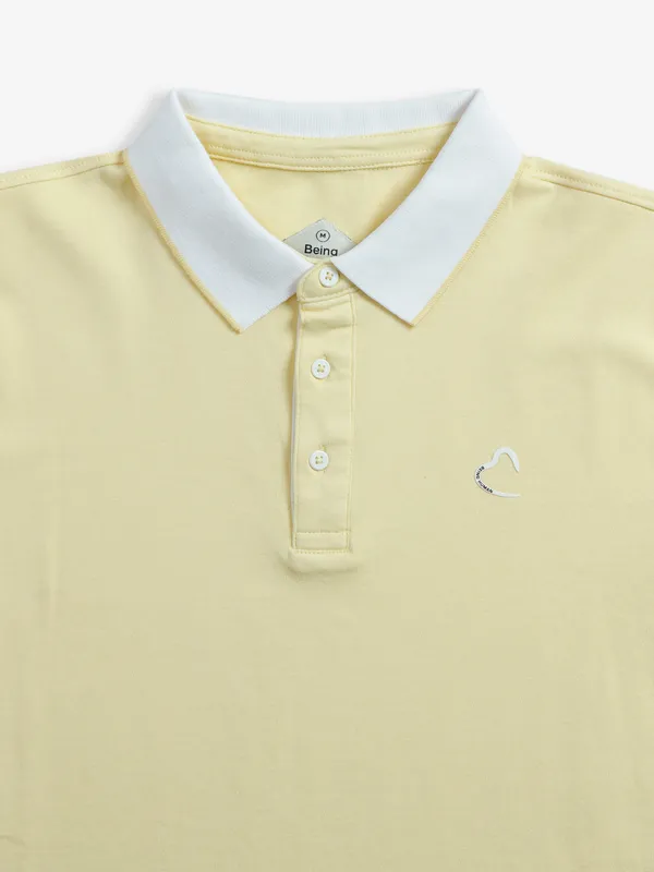Being Human light yellow cotton t shirt