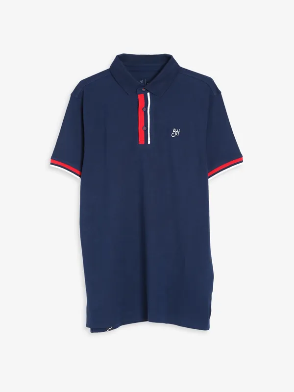 Being Human navy plain polo t shirt