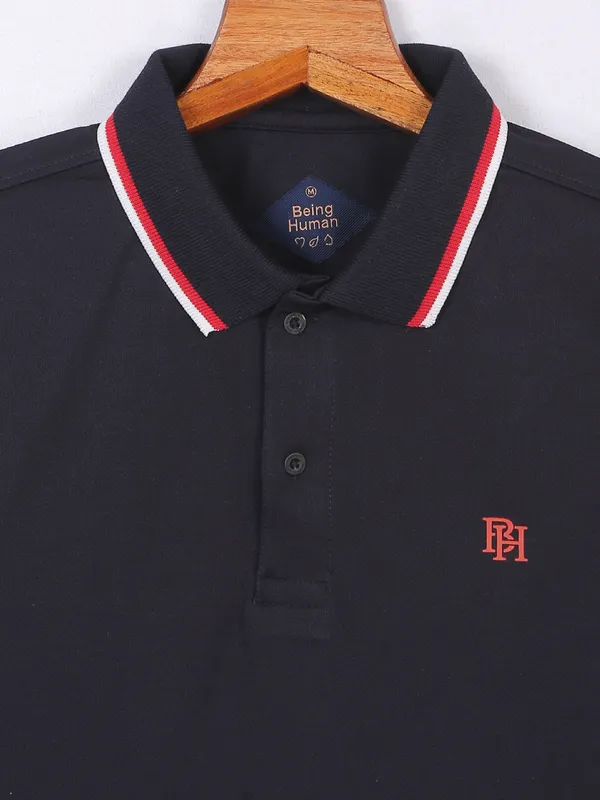 Being Human navy t shirt in plain