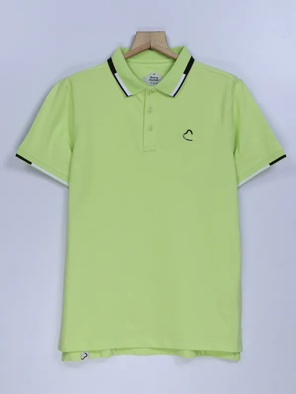 Being Human neon green plain cotton t shirt