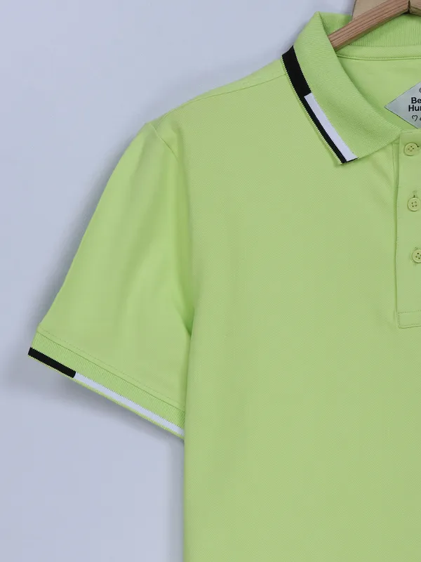 Being Human neon green plain cotton t shirt