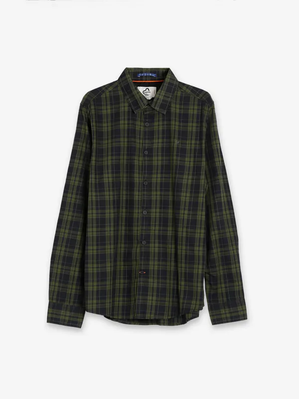 Being Human olive and black checks shirt