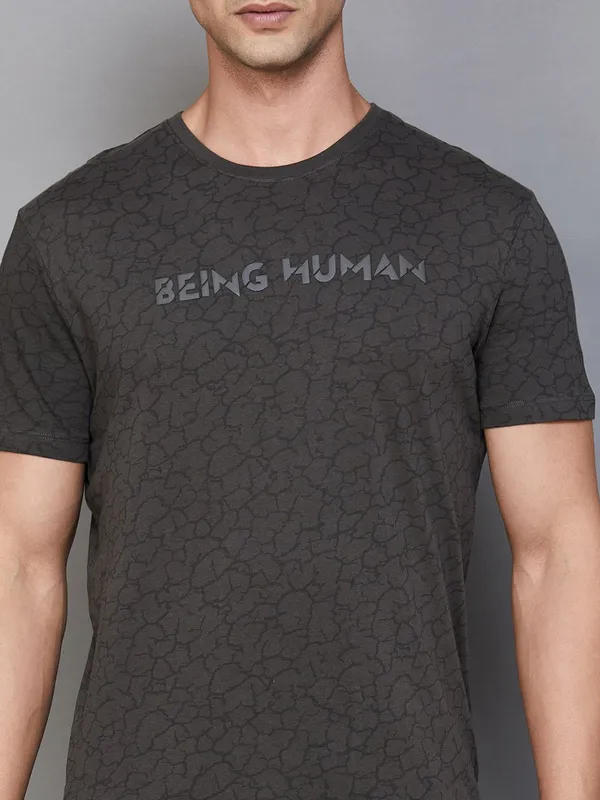 Being Human olive and black t shirt