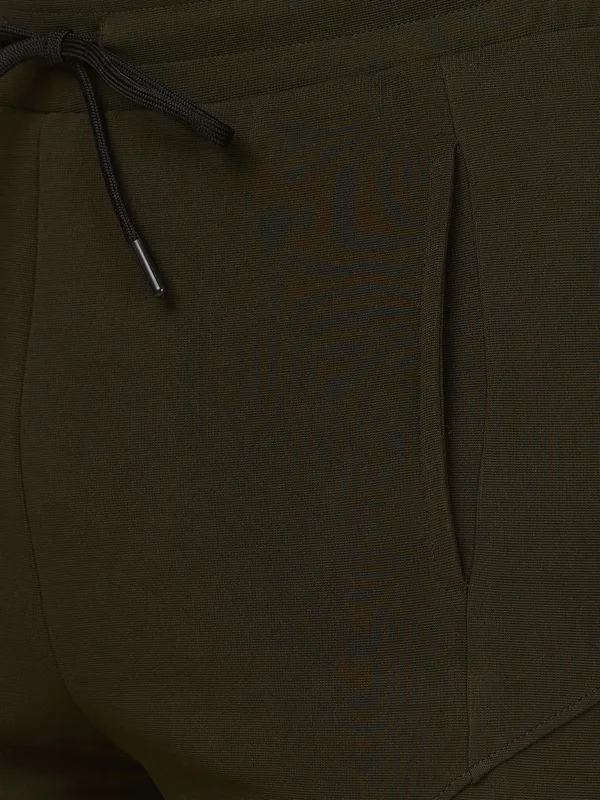BEING HUMAN olive cotton track pant
