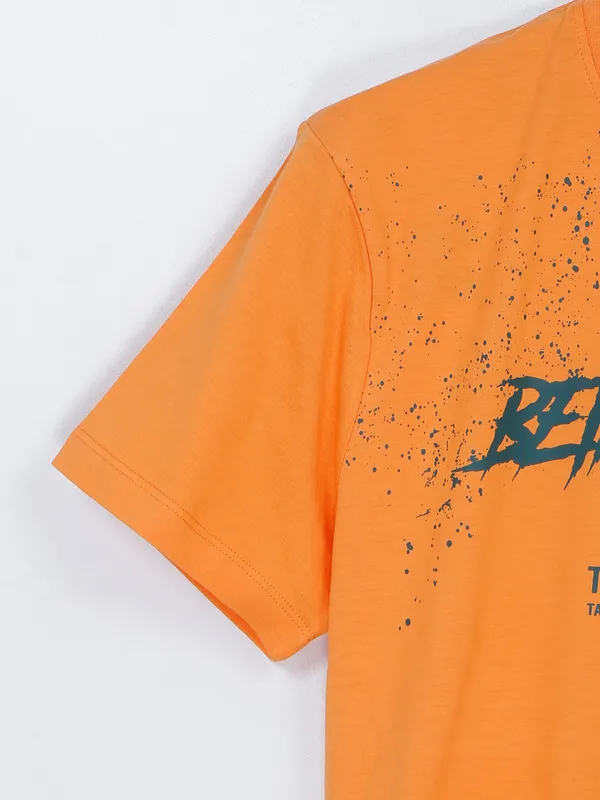 Being Human orange cotton t shirt