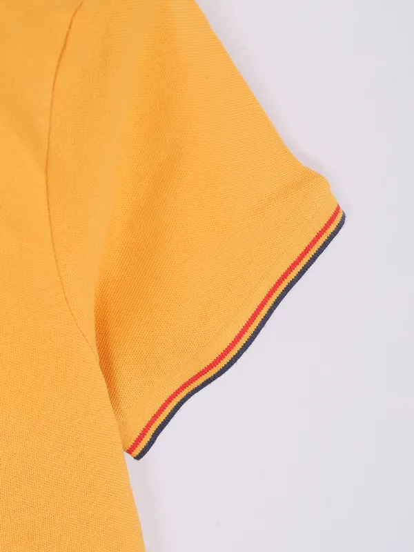 Being Human orange plain cotton t shirt