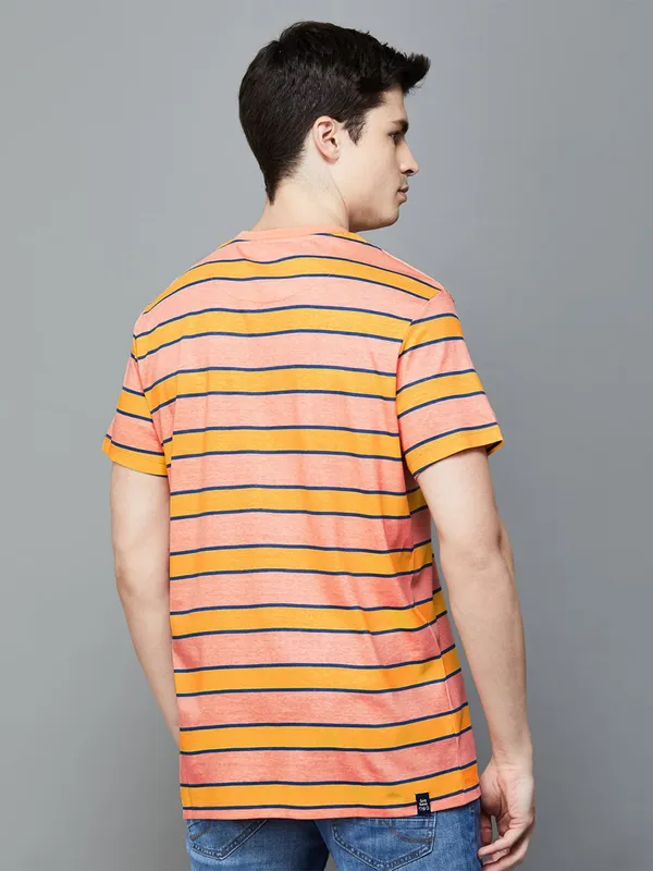 BEING HUMAN peach stripe t-shirt