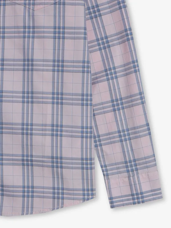 BEING HUMAN pink checks cotton shirt