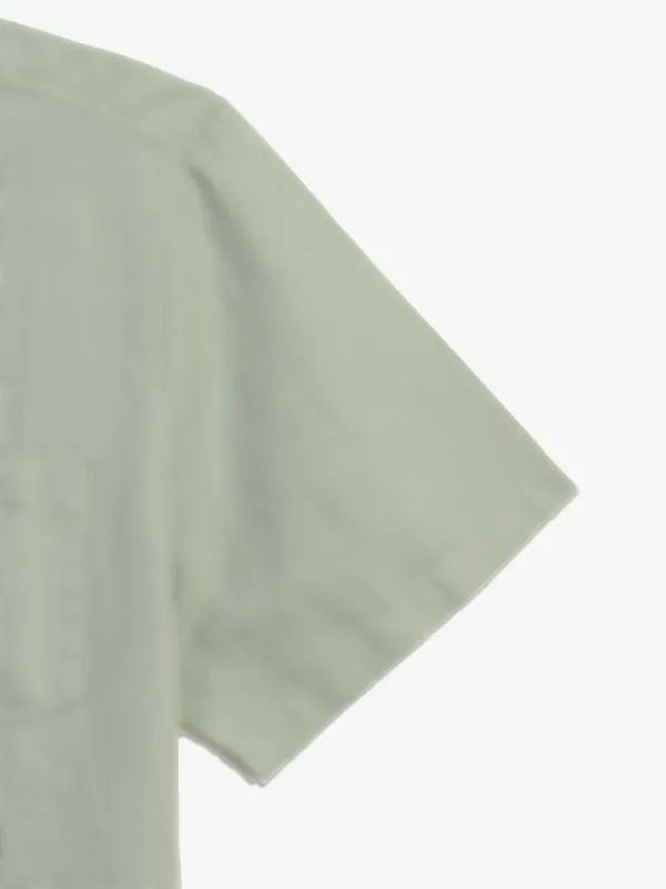 BEING HUMAN pista green cotton shirt