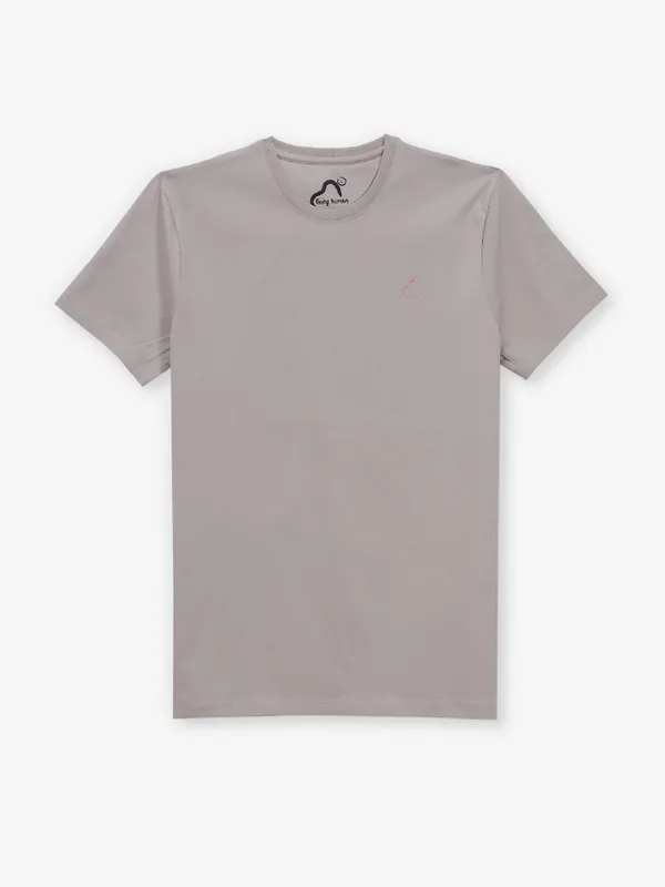 BEING HUMAN plain beige cotton t-shirt for men
