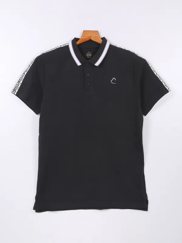 Being Human plain black casual t shirt