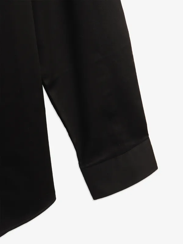 BEING HUMAN plain black cotton shirt
