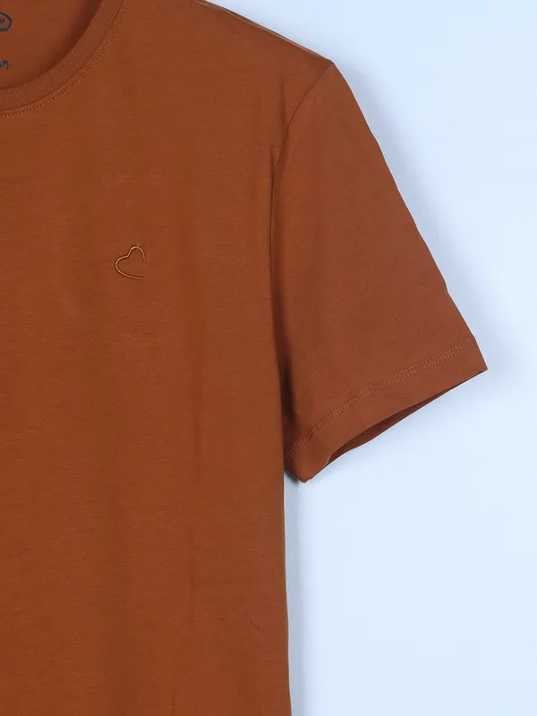 Being Human plain brown cotton t shirt