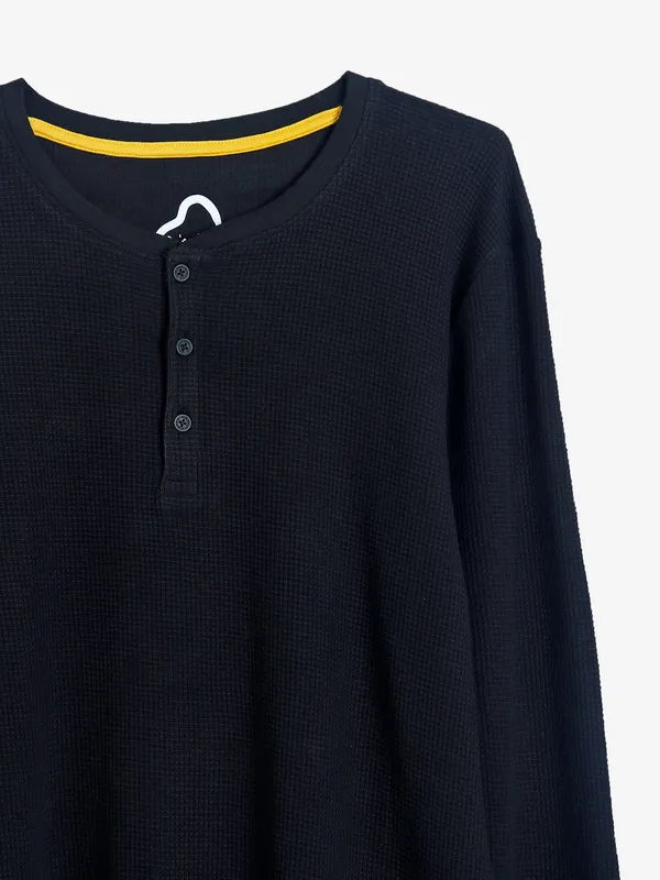 Being Human plain knitted black t shirt