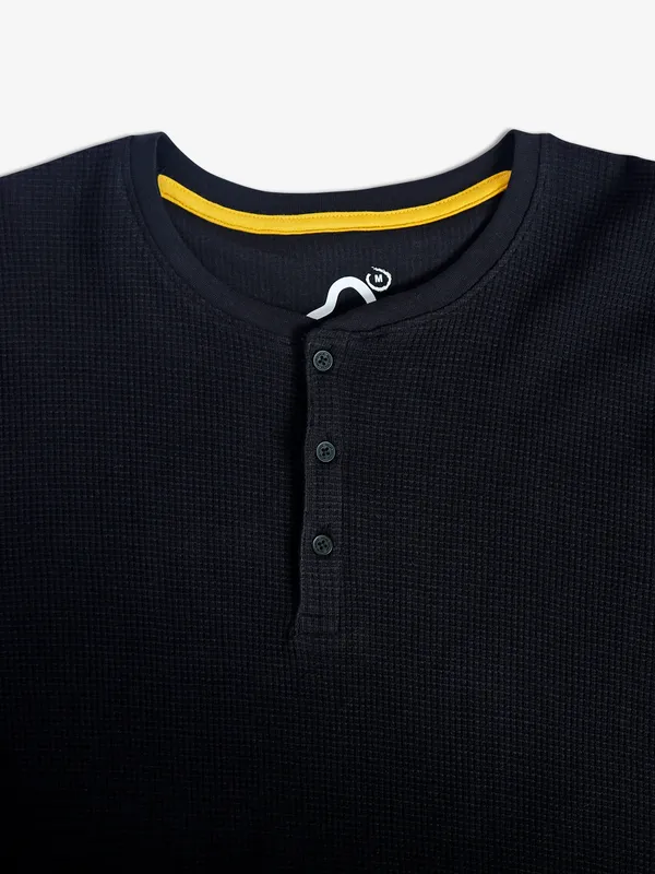 Being Human plain knitted black t shirt