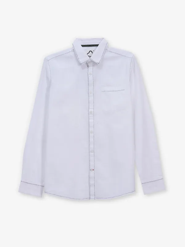 BEING HUMAN plain white cotton shirt