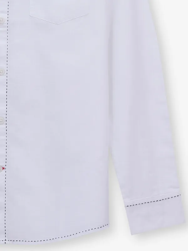 BEING HUMAN plain white cotton shirt