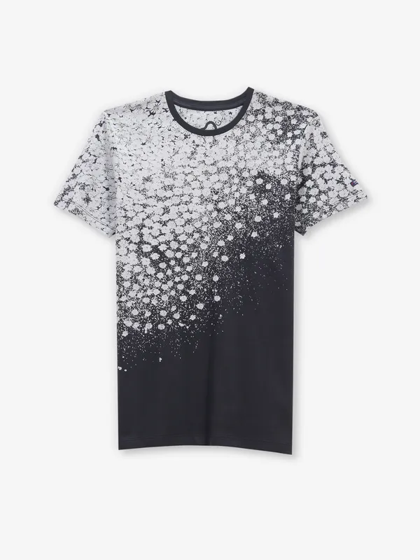BEING HUMAN printed black slim fit cotton t-shirt