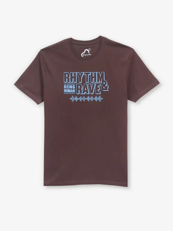 BEING HUMAN printed coffee cotton t-shirt
