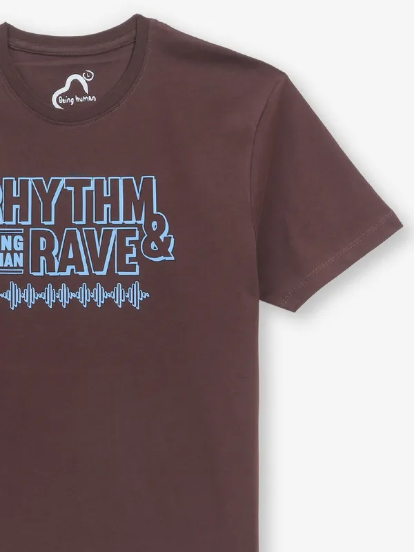 BEING HUMAN printed coffee cotton t-shirt