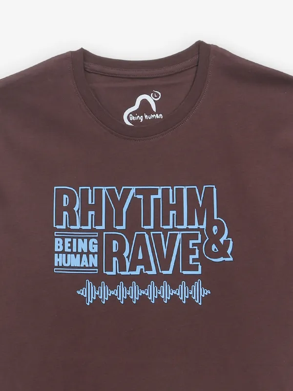 BEING HUMAN printed coffee cotton t-shirt
