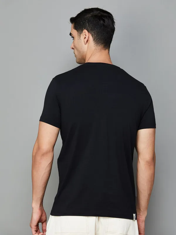 Being Human printed cotton t shirt in black