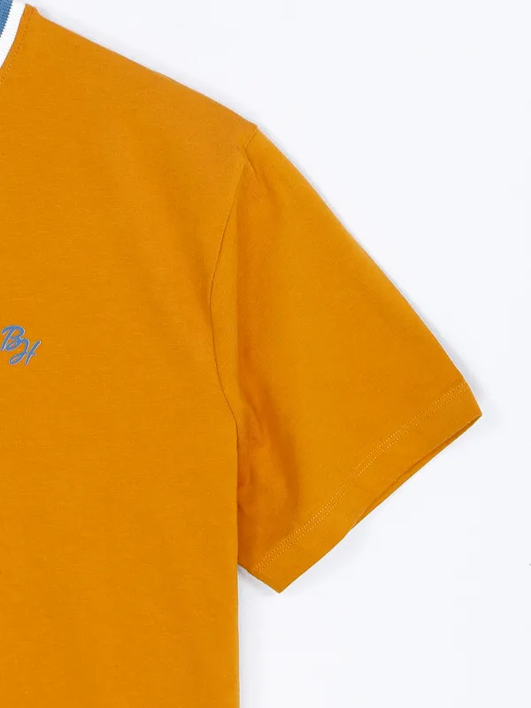 Being Human printed mustard yellow t shirt