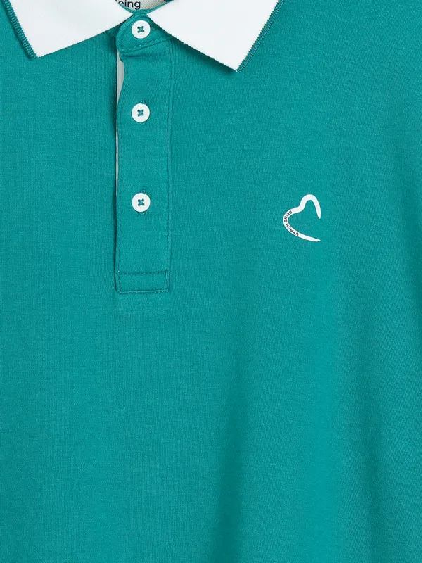 Being Human rama green cotton plain t shirt