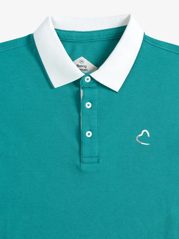 Being Human rama green cotton plain t shirt