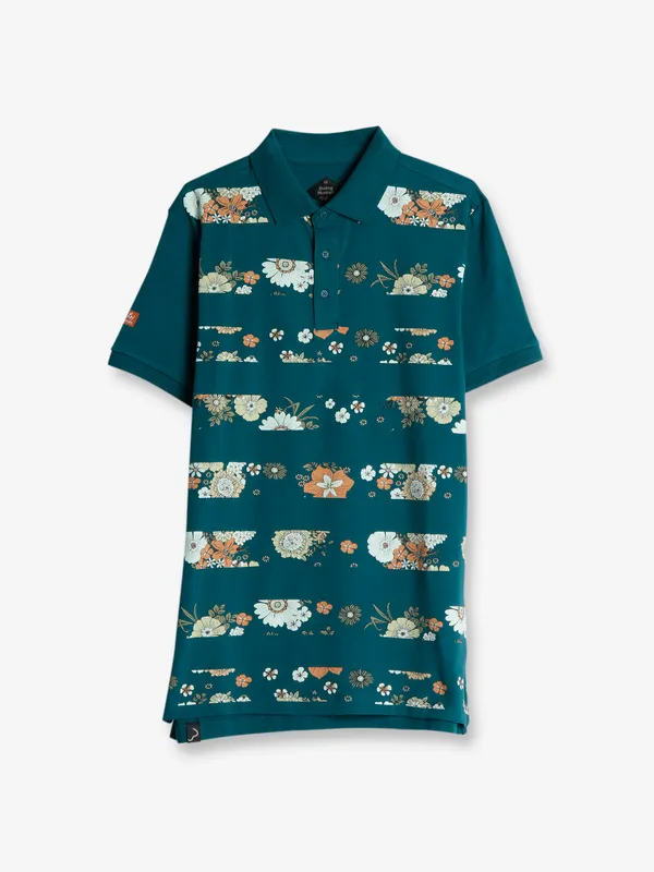 Being Human rama green printed cotton t shirt