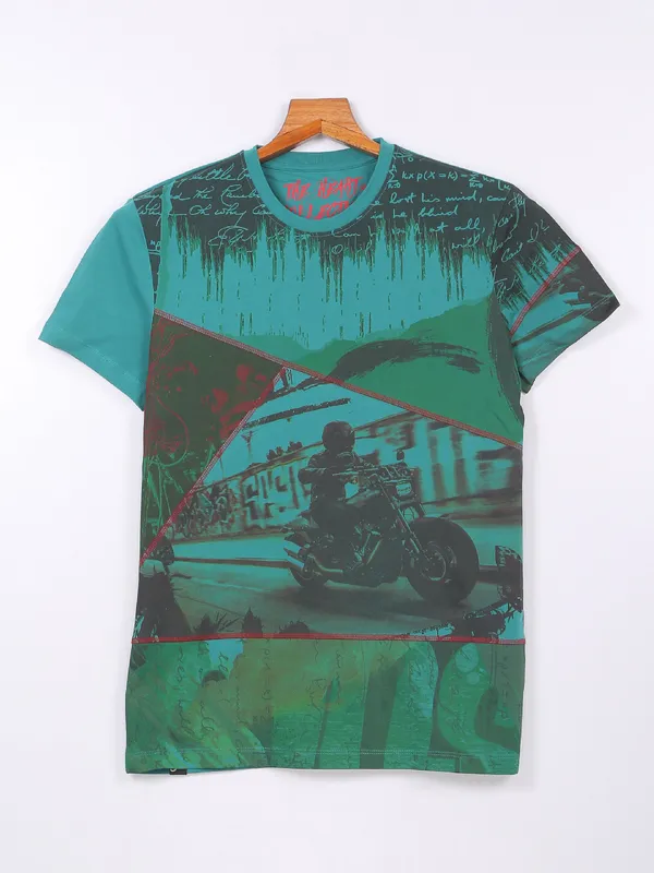 Being Human rama green t shirt in printed