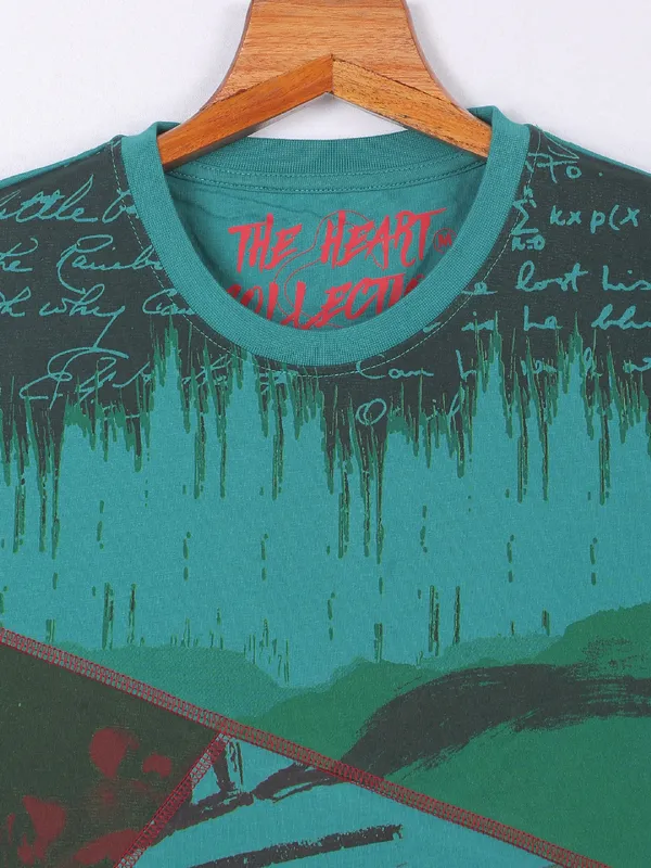 Being Human rama green t shirt in printed