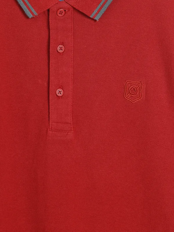 Being Human red plain cotton t shirt