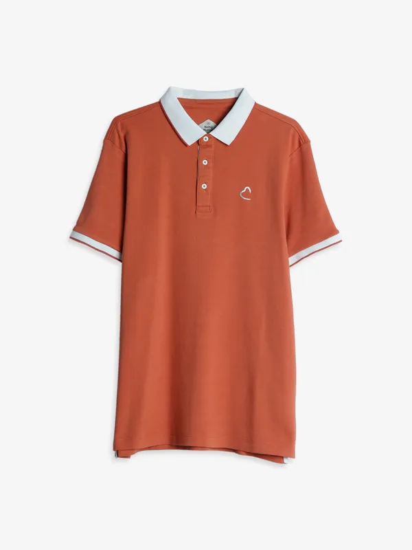 Being Human rust orange plain t shirt