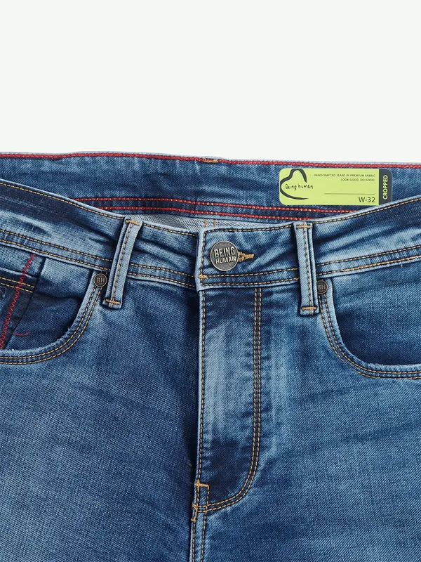 Being Human slim fit blue jeans in washed