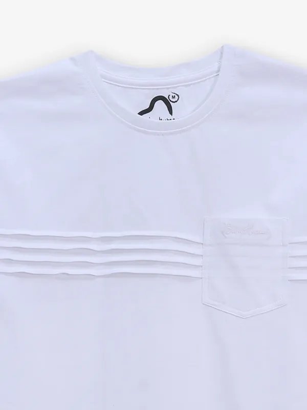 BEING HUMAN slim fit cotton white shirt