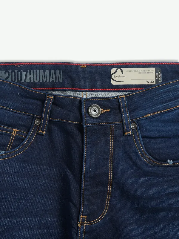 Being Human slim fit dark navy washed jeans