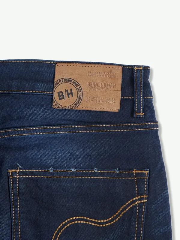 Being Human slim fit dark navy washed jeans