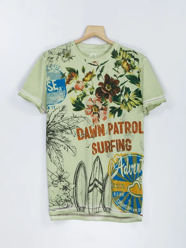 Being Human slim fit olive t shirt