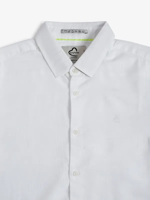 Being Human slim fit plain white shirt