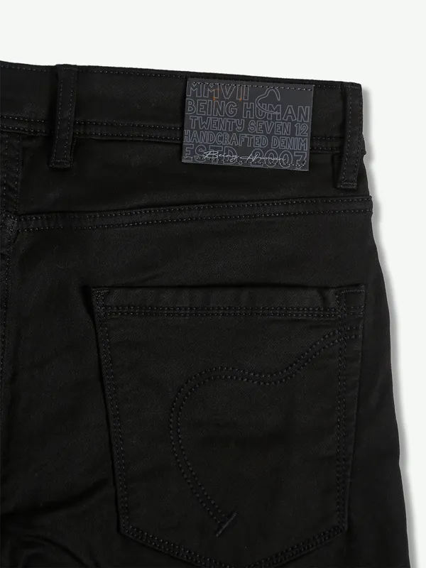 Being Human solid black jeans with skinny fit
