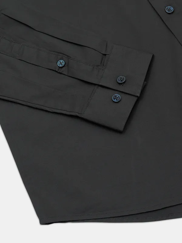 Being Human solid military green cotton shirt