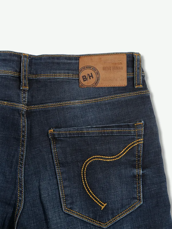 Being Human washed dark blue jeans