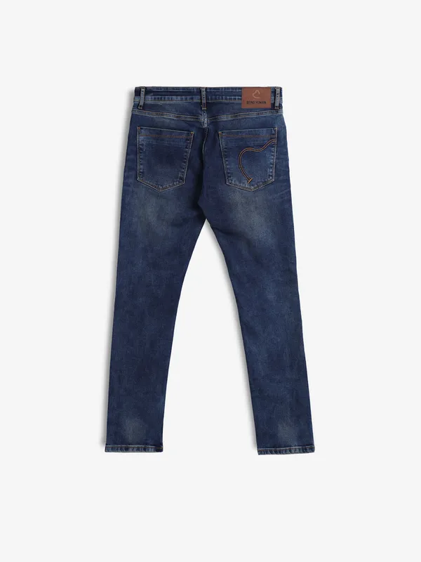 BEING HUMAN washed dark blue skinny jeans